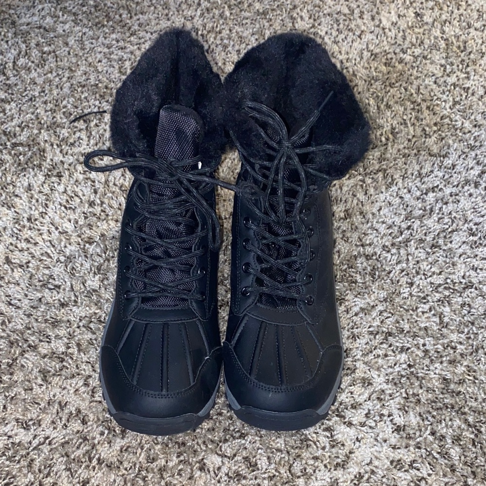 Women's Black Fur-Lined Boots